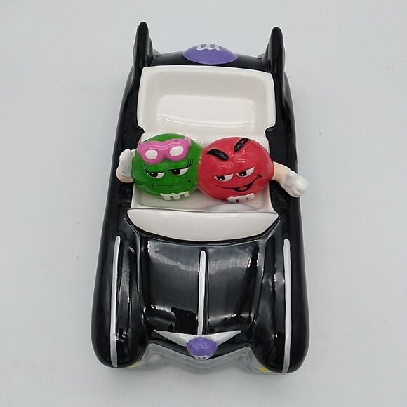 M&M's Rare Black & Silver Classic Cadillac Car Ceramic Candy Dish - 2002 Galerie - Picture 3 of 8